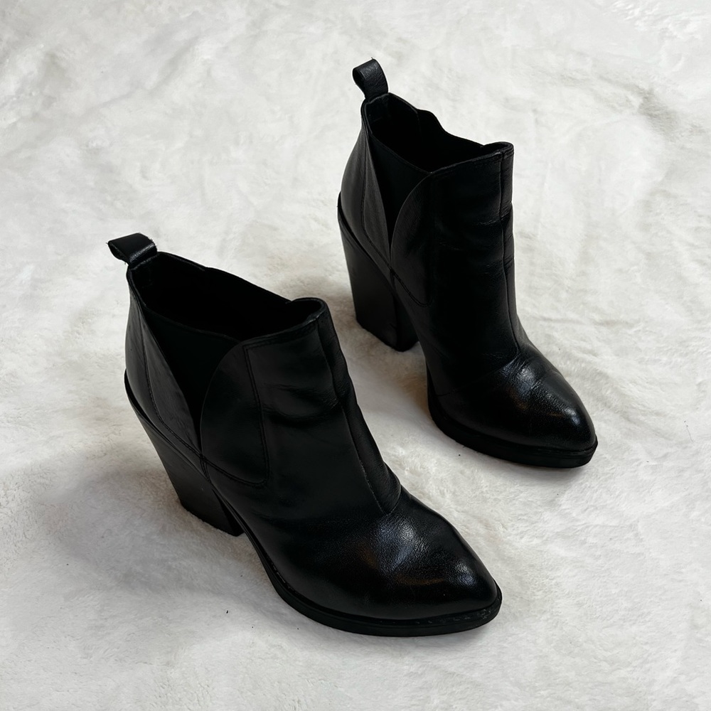 Leather Heeled Booties - Picture 2 of 2